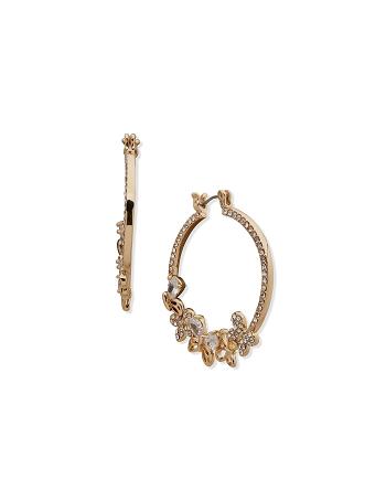 Anne Klein Butterfly Click it Hoop Earring Goud | NLJVR57014