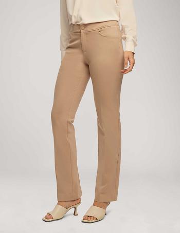 Anne Klein Collecties Compression Fly Front Bootleg Broek Beige | DNLKV18518