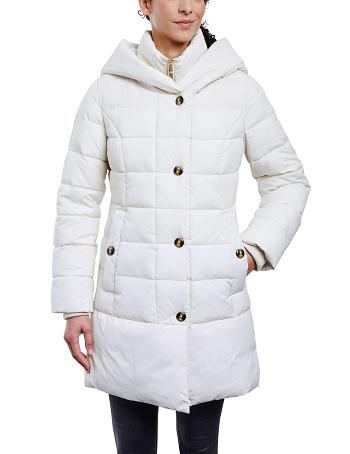 Anne Klein Consider It Snap Front Puffer Jacket Bovenkleding Wit | SNLNY84649