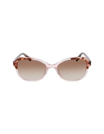 Anne Klein Crystal Oval Sunglasses Ronde Roze | ENLHC33665