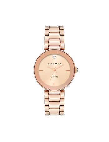 Anne Klein Dial Bracelet Watch Diamant Roze Goud | UNLTG24100