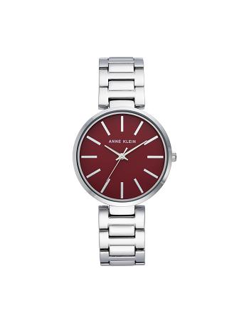 Anne Klein Everyday Bracelet Watch Metalen Zilver Bordeaux | BNLSD59982