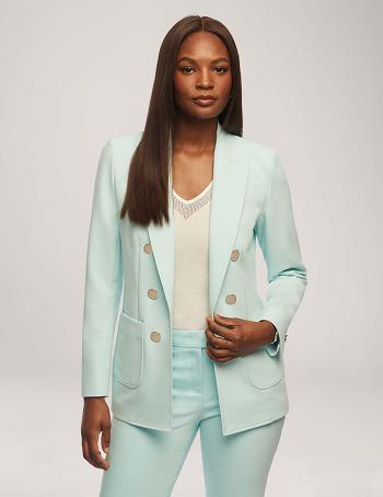 Anne Klein Faux Double Breasted With Patch Pockets Blazer Blauw | QNLUV97863