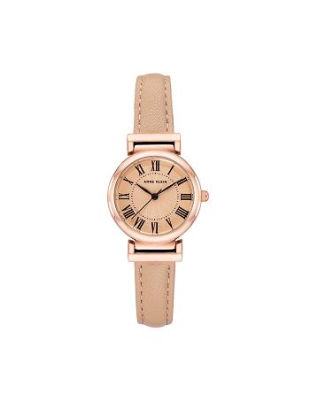 Anne Klein Klassieke Riemen Watch Leer Roze Roze Goud | BNLSO28957