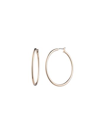 Anne Klein Large Gold-Tone Hoop Doorboorde oorbellen Goud | ZNLMJ64562