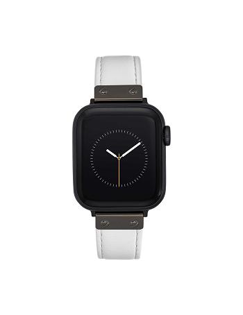 Anne Klein Leren Band Apple Watch-accessoires Wit Grijs | ZNLMJ60495