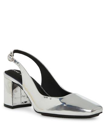 Anne Klein Lizette Sling Back Pumps Hakken Zilver | GNLUC62919