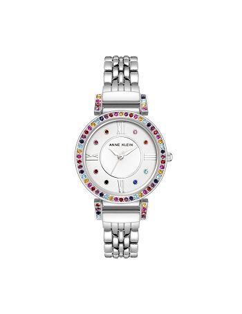 Anne Klein Multicolored Premium Crystal Watch Metalen Zilver | ENLVG19331