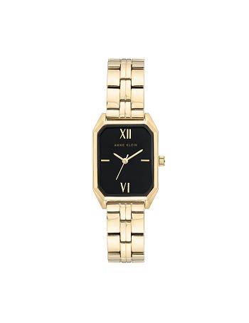 Anne Klein Octagonal Shaped Metal Bracelet Watch Metalen Zwart Goud | NLICD33244