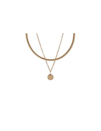 Anne Klein Omega Chain With Coin Pendant Kettingen Goud | NLQAV83520