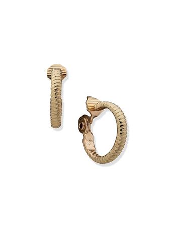 Anne Klein Omega Clip Hoop Earring Goud | GNLUC25234