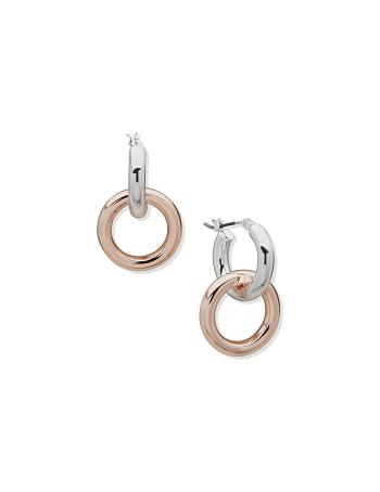 Anne Klein Orbital Hoop Pierced Earring Goud Zilver | NLQCS98477