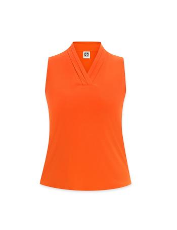 Anne Klein Plus Size Triple Pleat Top- Clearance Topjes Oranje | TNLWZ93139