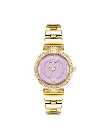 Anne Klein Premium Crystal Bracelet Watch Metalen Lavendel Goud | UNLTG50074