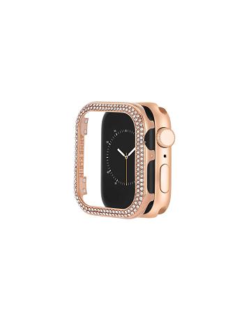 Anne Klein Premium Crystals Protective Case Cover for Apple Watch® Metalen Roze Goud | ANLDF82379