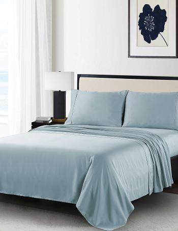 Anne Klein Reverie Anti-Microbial Sheet Set Beddengoed Blauw Grijs | NLQCS51016