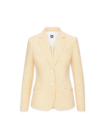 Anne Klein Seersucker Two Button Clearance Blazer Beige | NLJZR54080