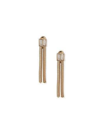 Anne Klein Snake Chain Linear Clip Earring Slangenprint Goud | PNLQX94970