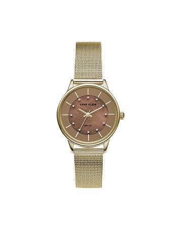 Anne Klein Solar Powered Mesh Watch Beschouwd Bruin | GNLUC18039