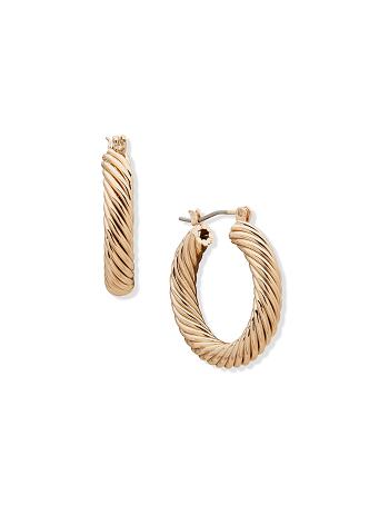 Anne Klein Spiral Hoop Earring Goud | NLJKU80164