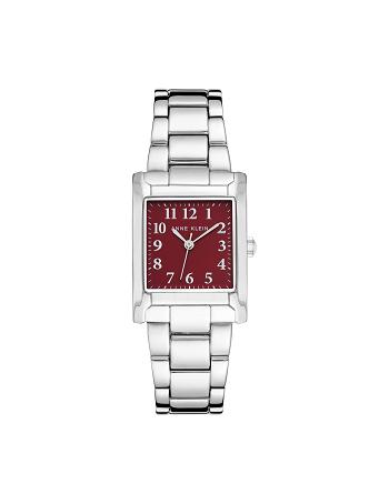 Anne Klein Square Case Bracelet Watch Metalen Zilver Bordeaux | NLNZX49793