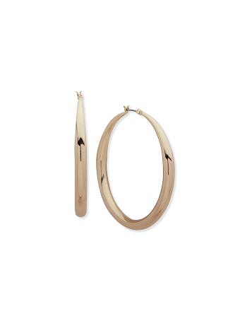 Anne Klein Tapered Hoop Doorboorde oorbellen Goud Zilver | UNLTG92269