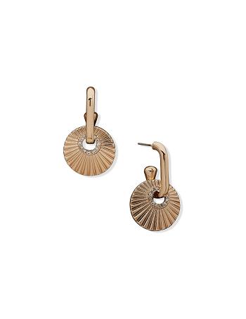 Anne Klein Texture Orbital Drop Earring Goud | UNLTG52707