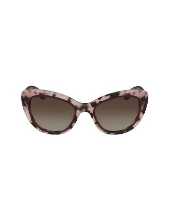 Anne Klein Tortoise Two-Tone Cat-eye Sunglasses Smalle maat Roze | LNLTR15583