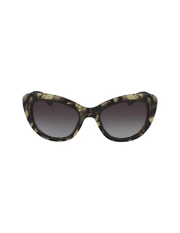 Anne Klein Tortoise Two-Tone Sunglasses Kattenoog Grijs | FNLUI24737