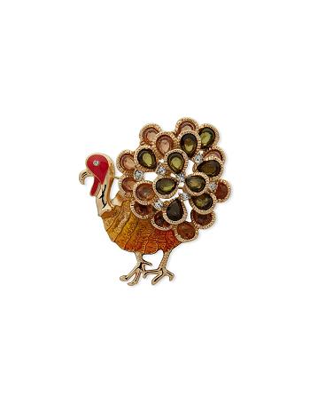 Anne Klein Turkey Pin in Gift Box Broches Goud | TNLWZ26103