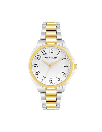 Anne Klein Two-Tone Cushion Bracelet Watch Metalen Zilver Goud | NLICD69141