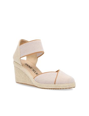 Anne Klein Zoey Round Neus Espadrilles Sleehakken Beige | UNLTG68139