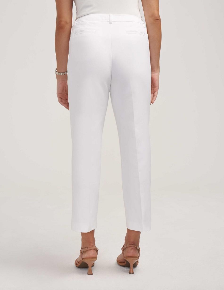 Anne Klein Anne Contour Stretch Bowie Pant Fijn Wit | NLZDE26745