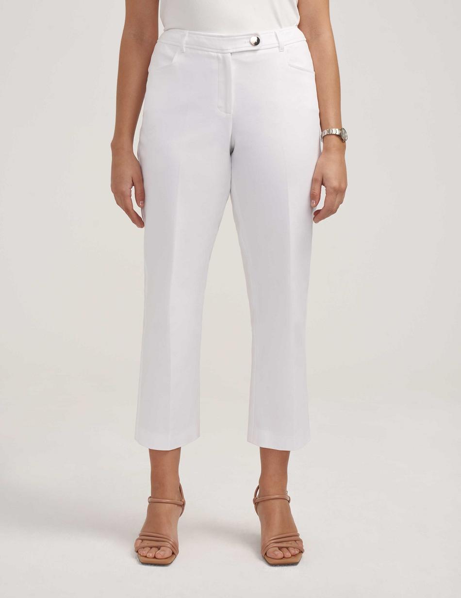 Anne Klein Anne Contour Stretch Bowie Pant Fijn Wit | NLZDE26745