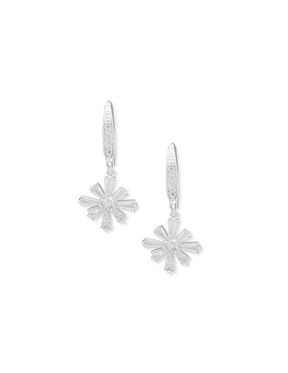 Anne Klein Baguette Cluster Drop Pierced Earring Zilver | NLEGJ46280