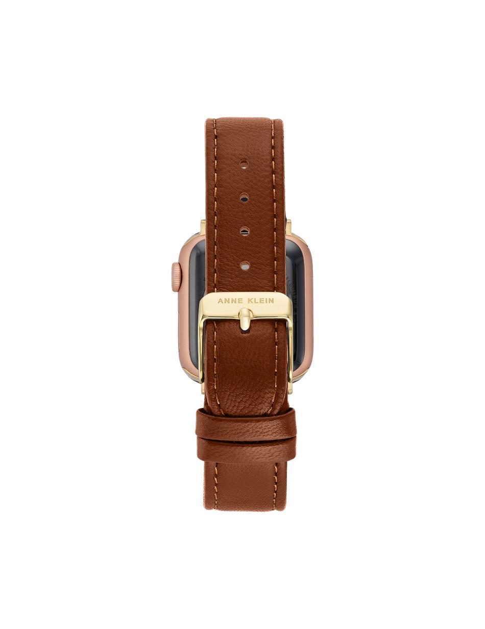 Anne Klein Band for Apple Watch® Leer Zwart Bruin | MNLHR97321