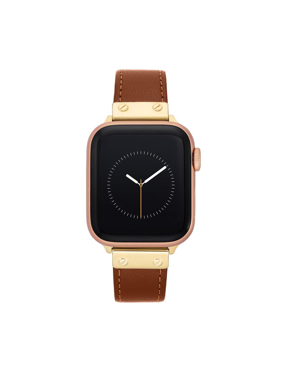 Anne Klein Band for Apple Watch® Leer Zwart Bruin | MNLHR97321