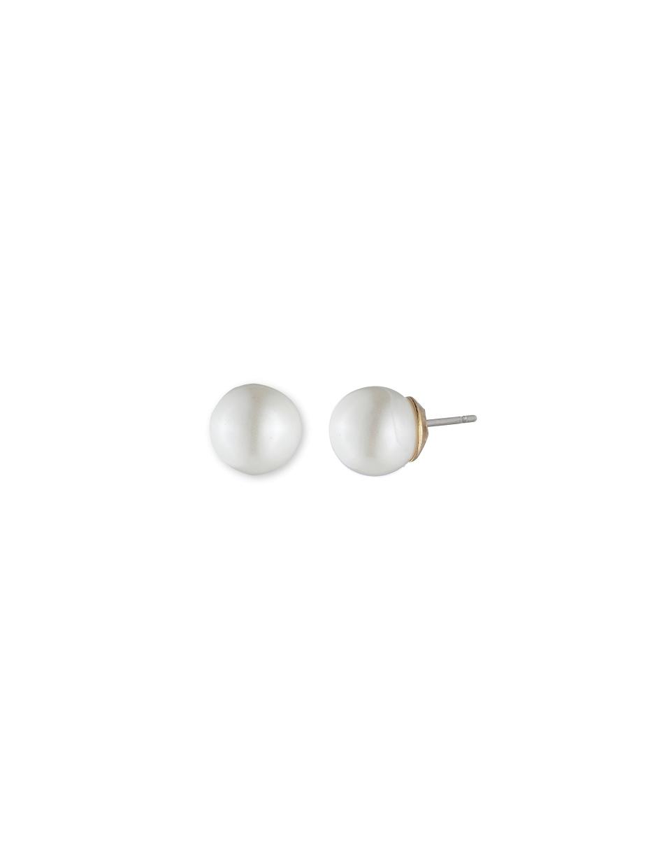 Anne Klein Blanc Faux Pearl Stud Doorboorde oorbellen Wit | MNLFT63303