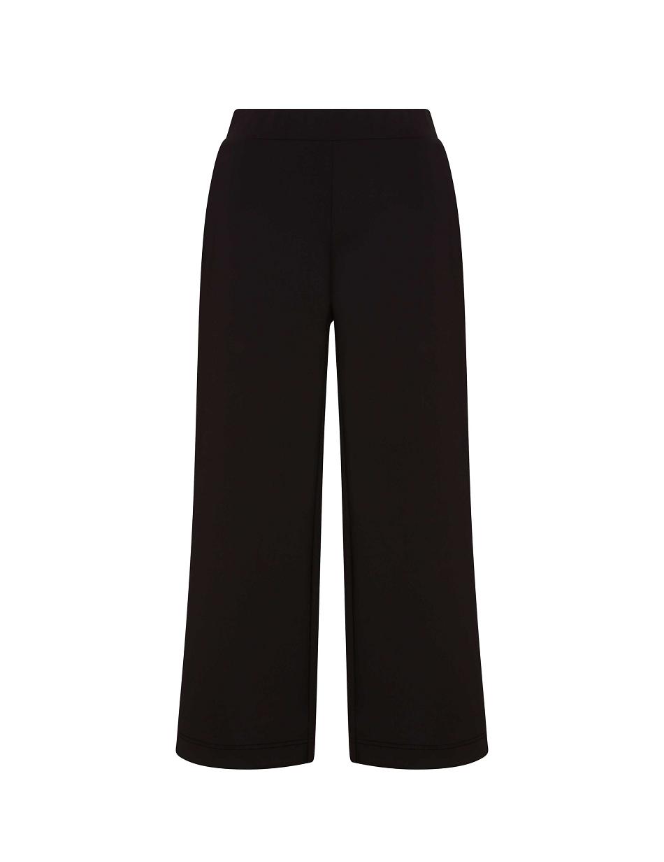 Anne Klein Brede Leg Pull On Crop Pant- Clearance Broek Zwart | SNLVO21077