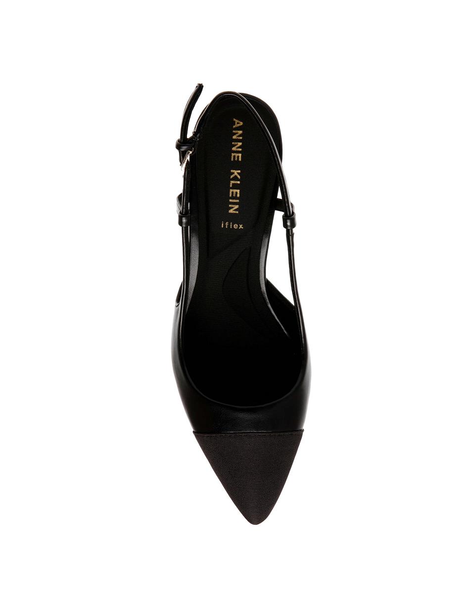 Anne Klein Brinlee Sling Back Pump Hakken Zwart | SNLVO32802