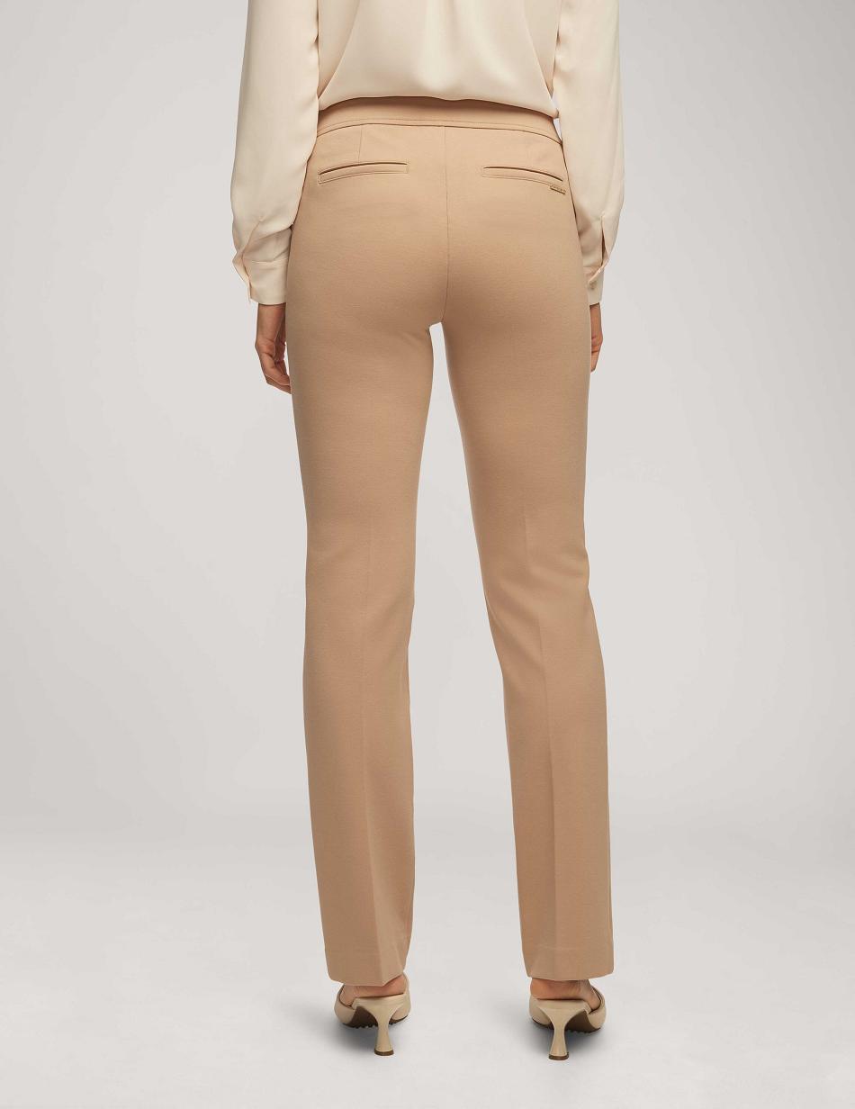 Anne Klein Collecties Compression Fly Front Bootleg Broek Beige | DNLKV18518