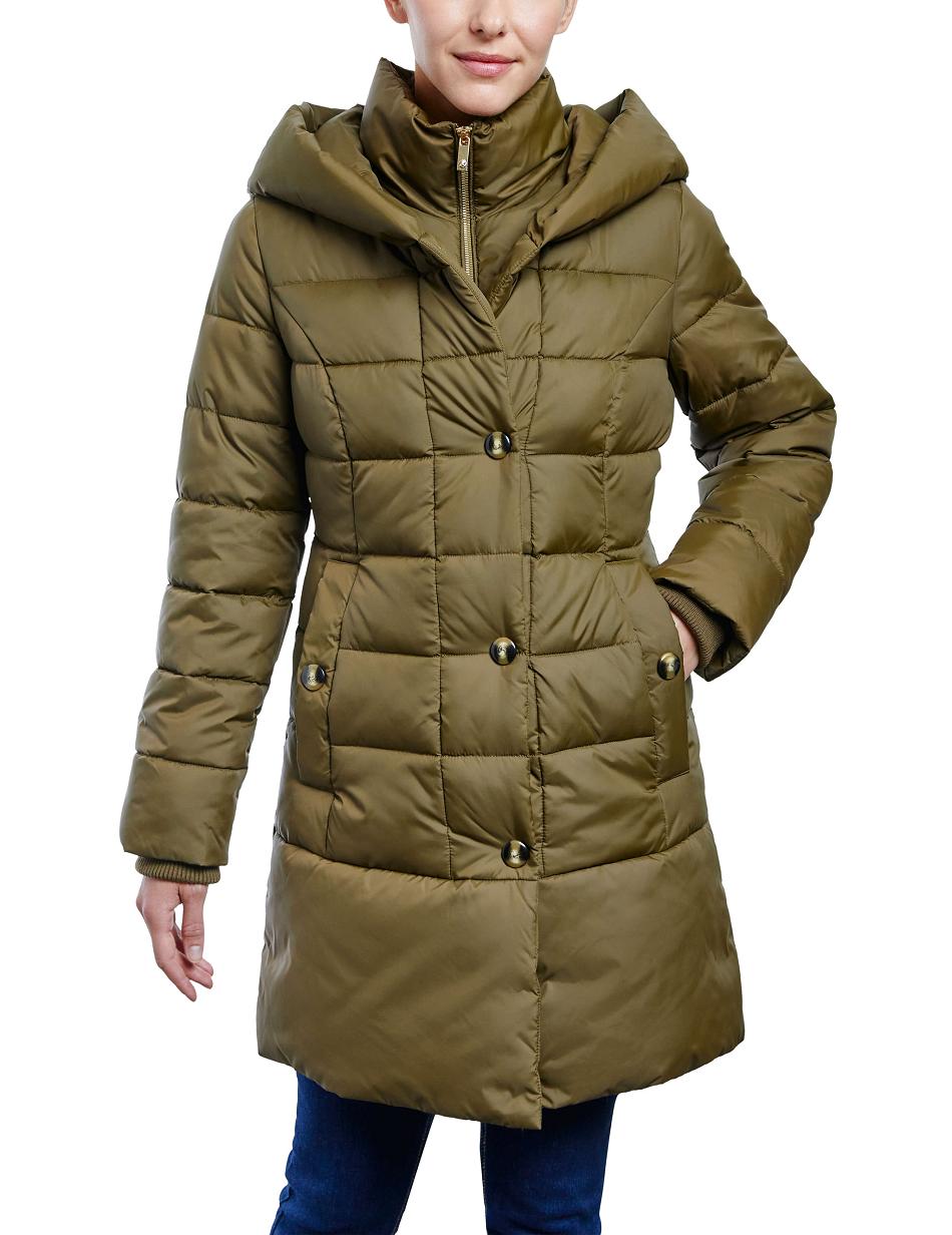 Anne Klein Consider It Snap Front Puffer Jacket Bovenkleding Groen | DNLVO82068