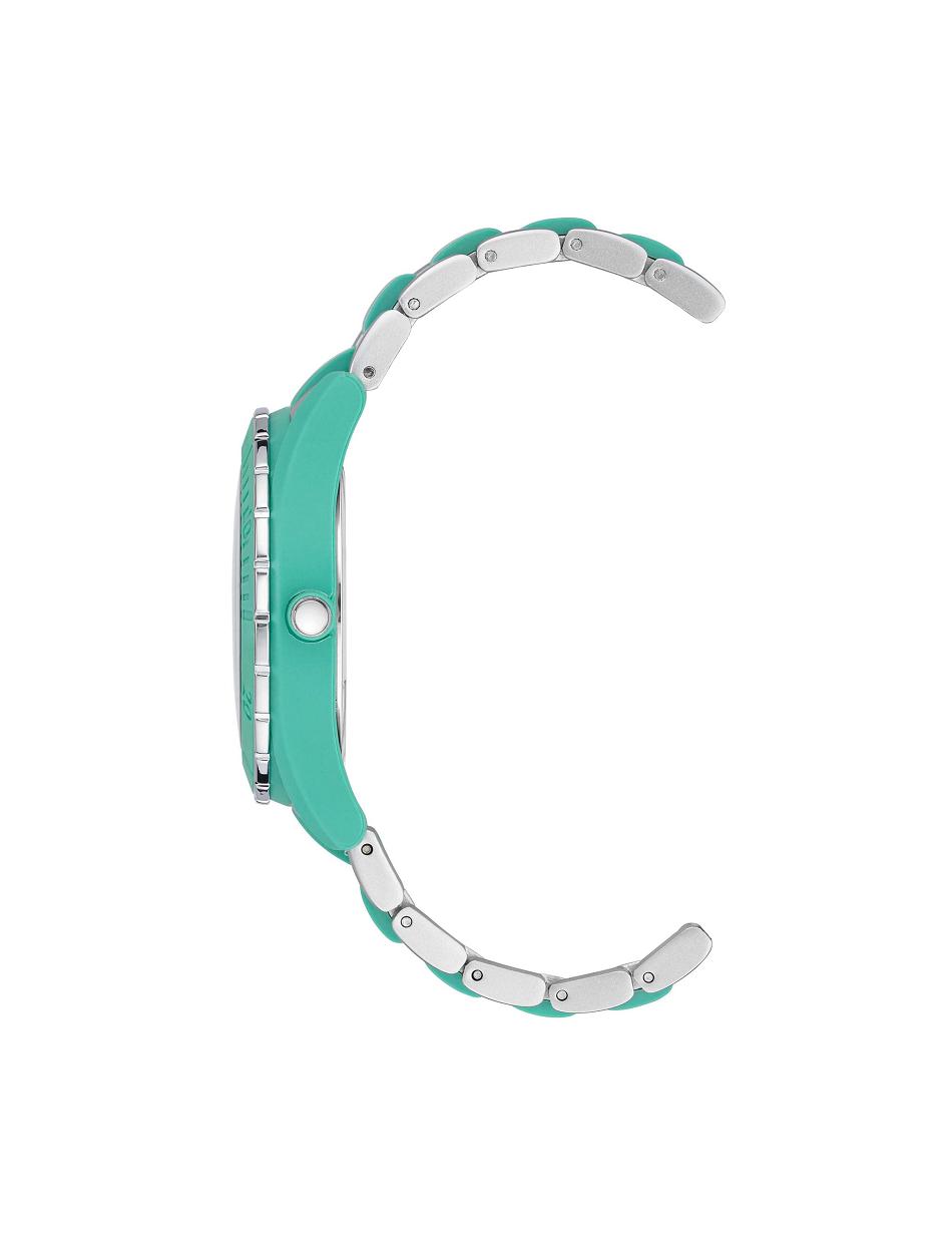 Anne Klein Considered Solar Recycled Bracelet Oceaan plastic horloges Groen Zilver | ENLVG63481