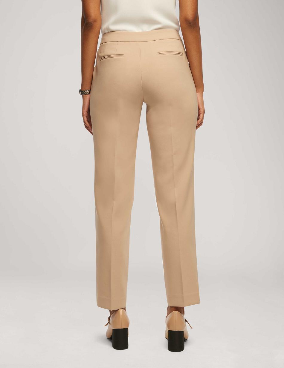 Anne Klein Contour Stretch Bowie Pant Broek Beige | MNLHR51604