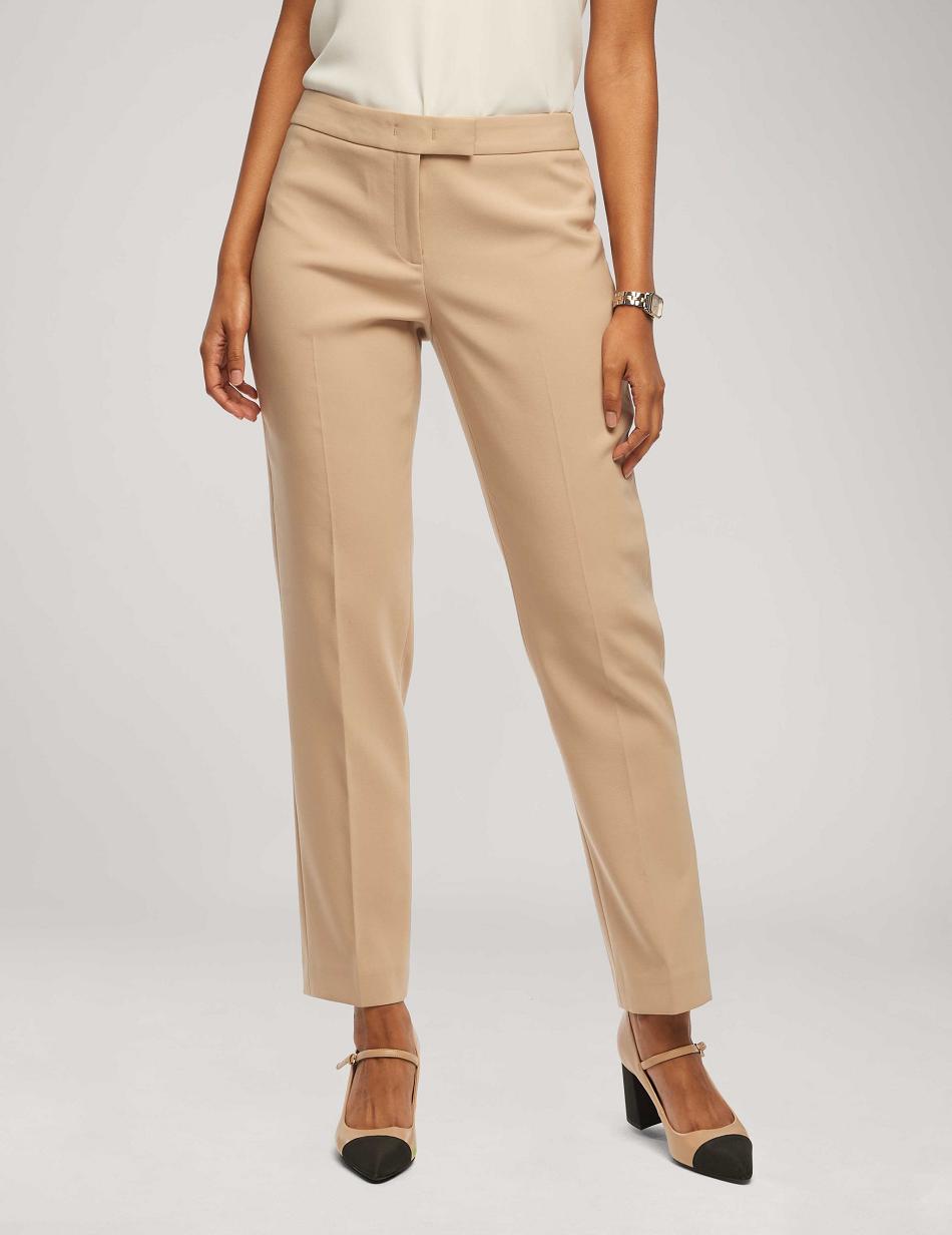 Anne Klein Contour Stretch Bowie Pant Broek Beige | MNLHR51604