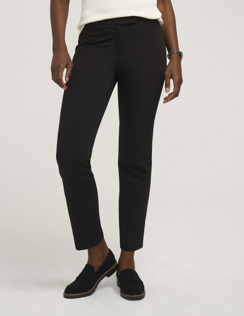 Anne Klein Contour Stretch Bowie Pant Broek Zwart | ZNLNQ97300