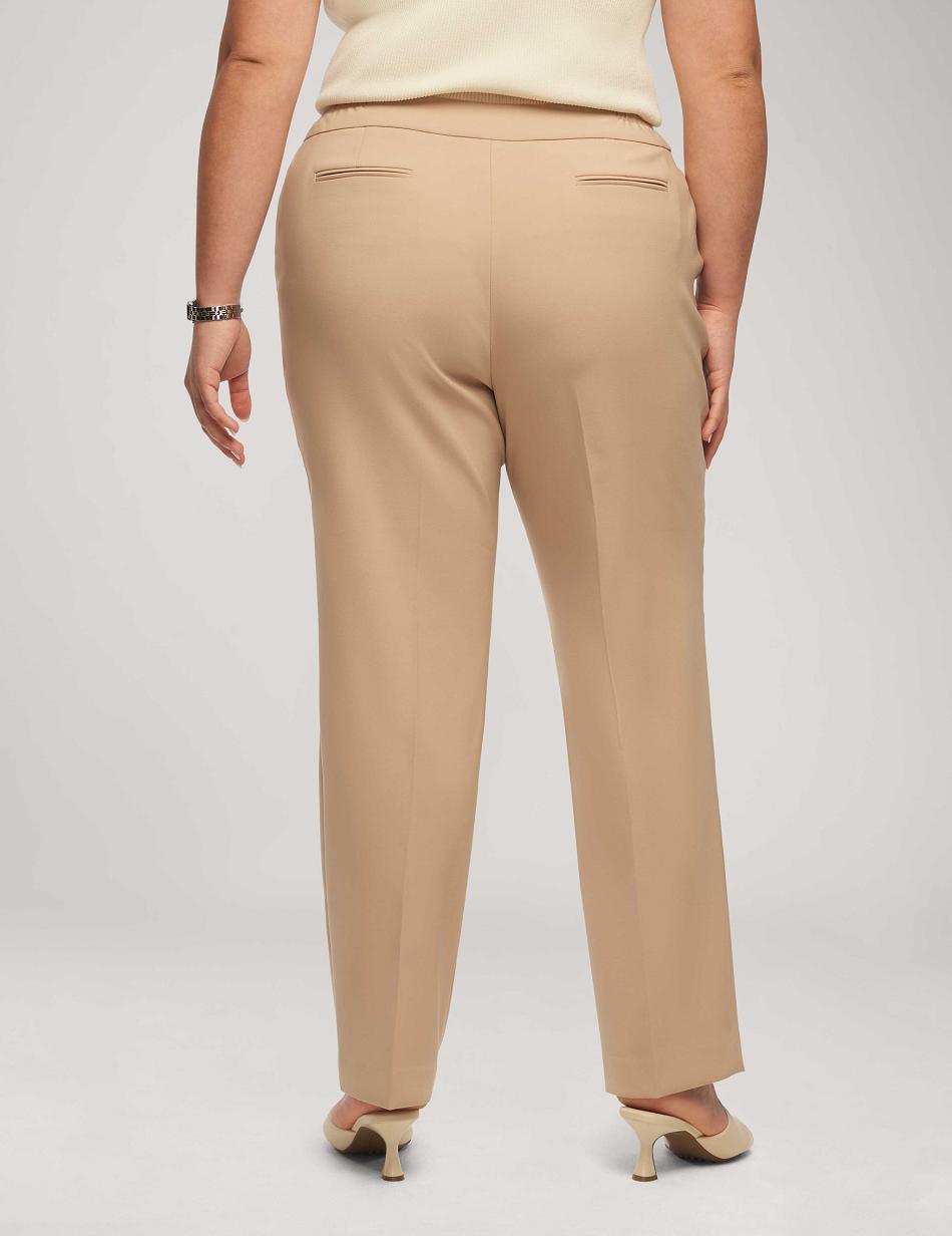 Anne Klein Contour Stretch Bowie Pant Grote Maat Beige | NLNZX79247