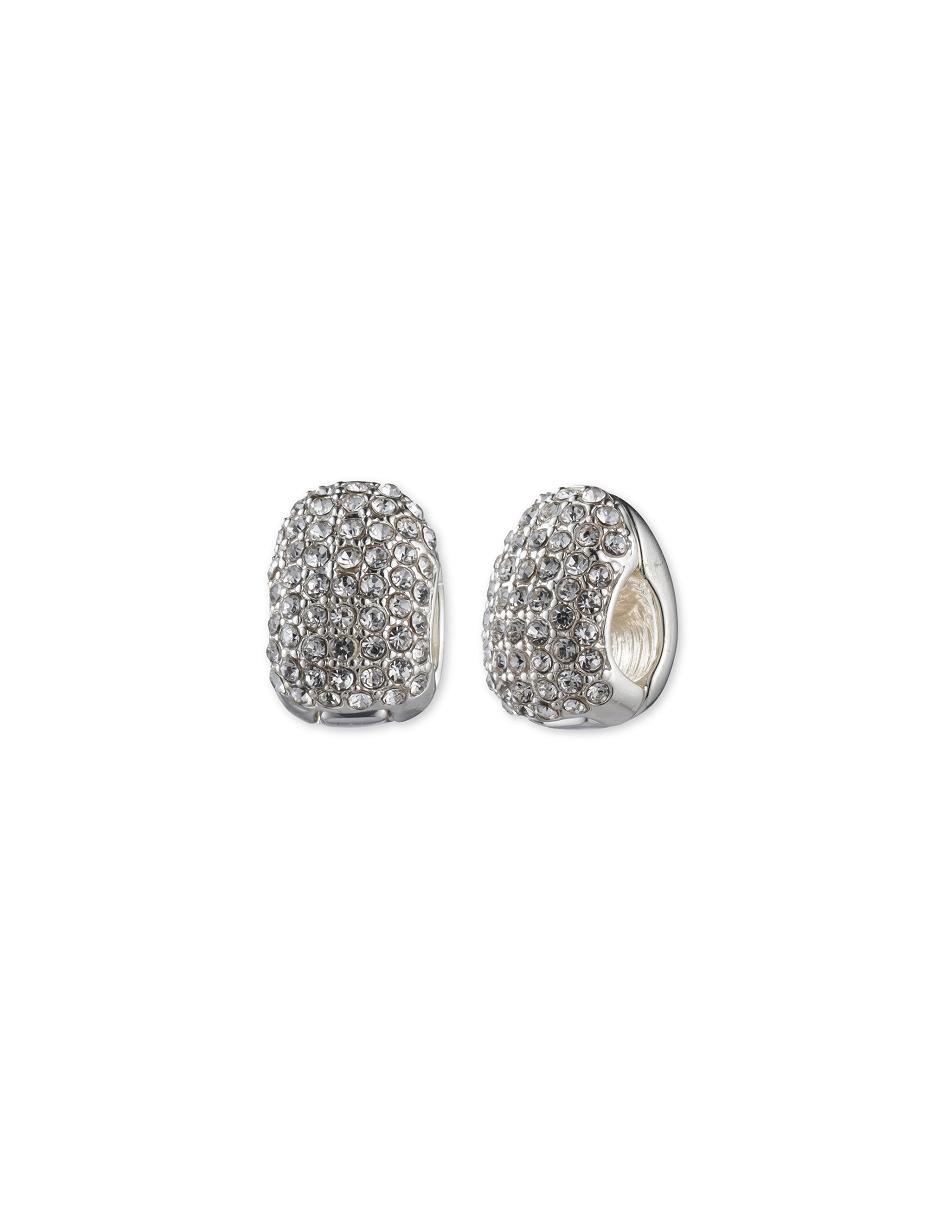 Anne Klein Crystal Halo Silver-Tone Clip Earring Zilver | NLZDE33375