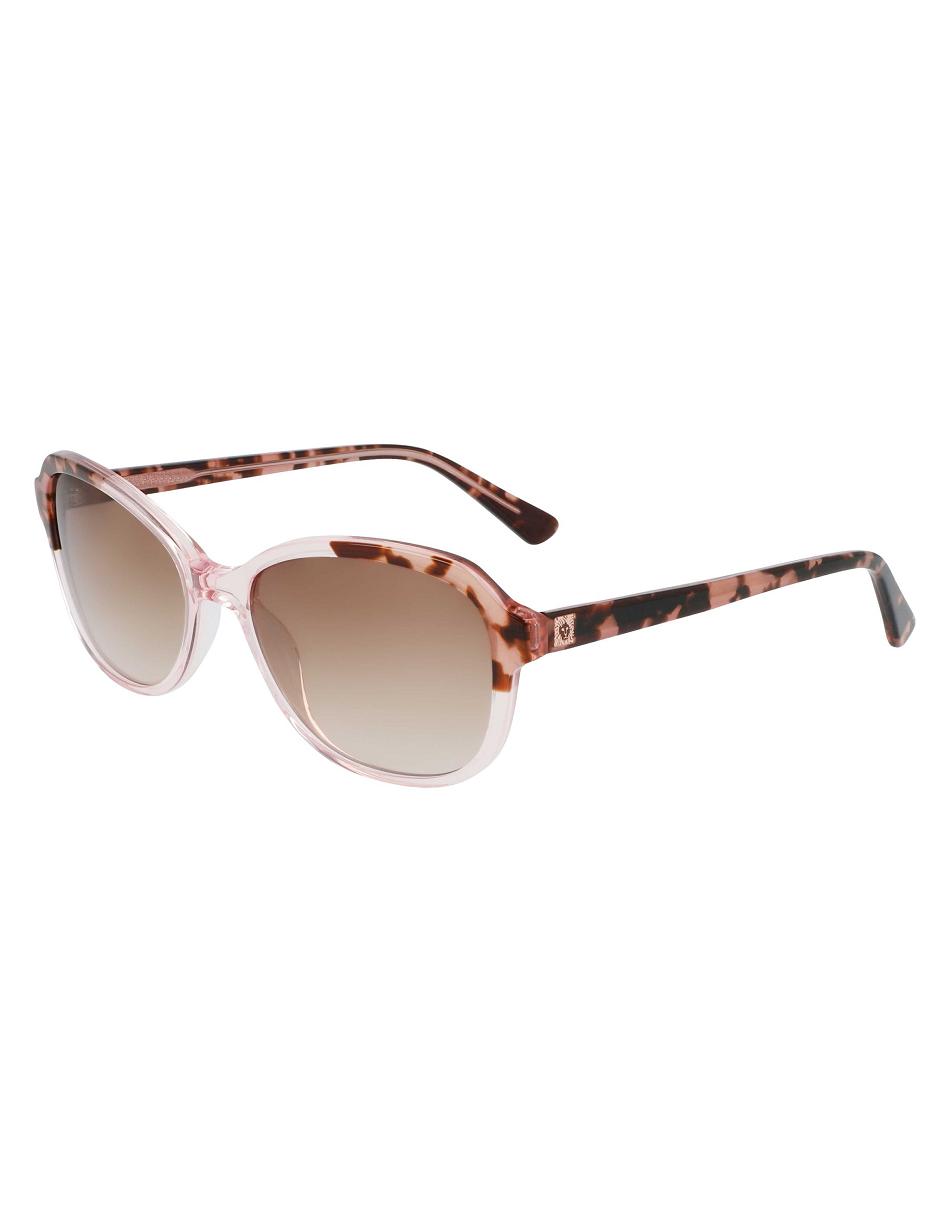 Anne Klein Crystal Oval Sunglasses Smalle maat Roze | NLQCS58897