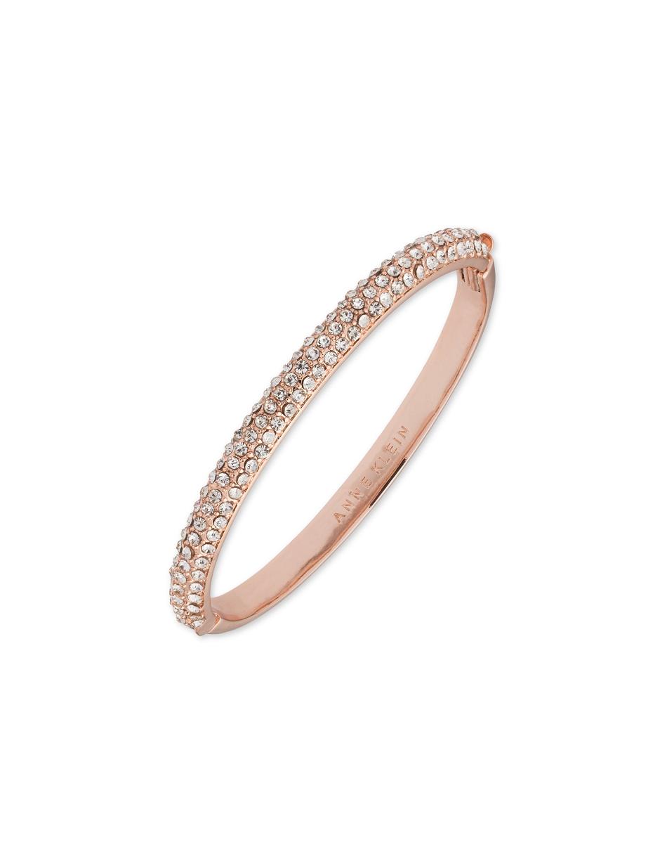 Anne Klein Crystal Pave Bangle Armband Roze Goud | NLQAV85171